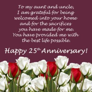 25th Anniversary Wishes - Txts.ms