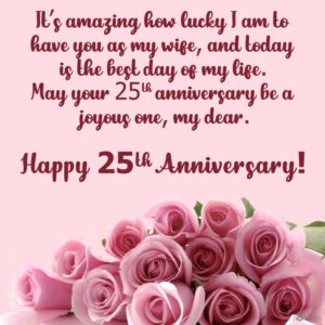 25th Anniversary Wishes - Txts.ms